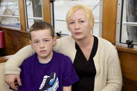 William Brown with his mum Jennifer Arthy