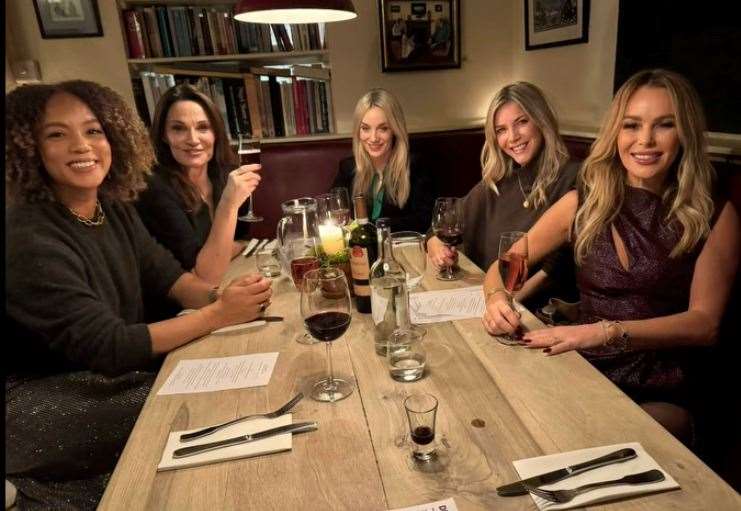 Amanda Holden and friends at The Sportsman in Seasalter. Picture: Amanda Holden/Instagram