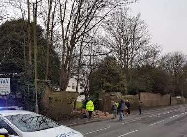 The incident at Sholden on the A258 London Road,