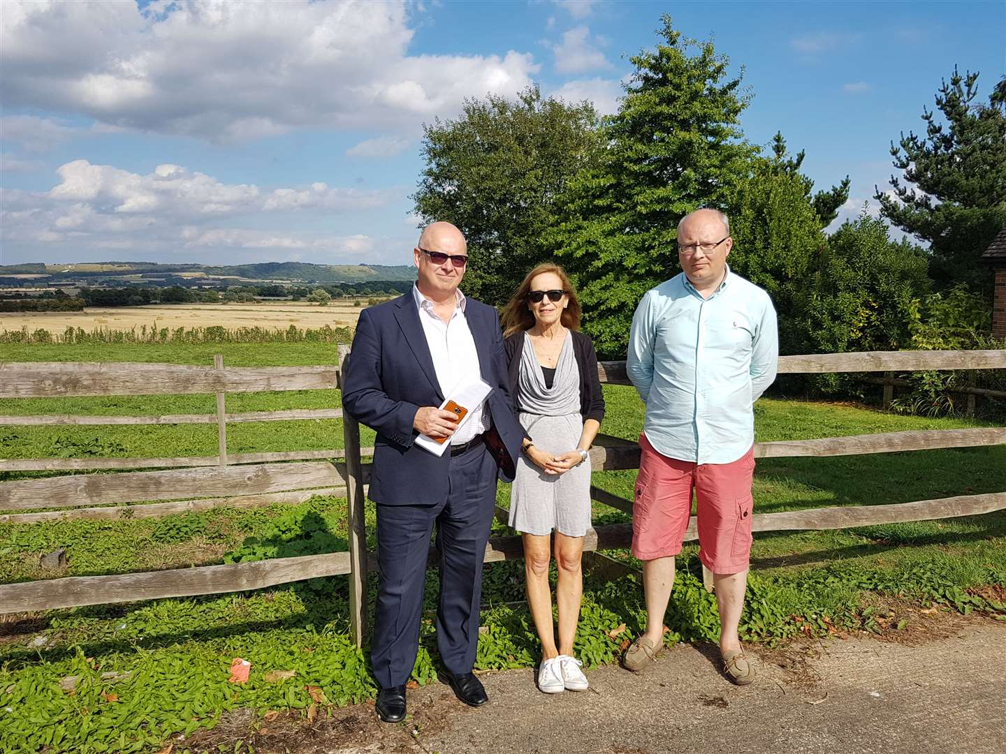 Nearby residents Tim Atkins (left) and Maggie and Tim Bray had prepared separate speeches but decided not to attend. Instead they were read by a council press officer