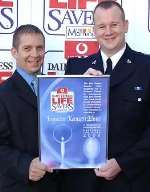 Insp Elmes with Vodafone's Steve Uden