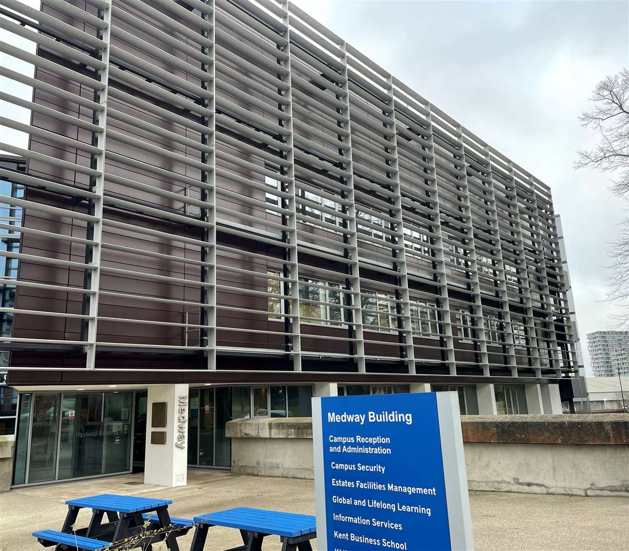 Medway Building at the University of Kent, in Chatham. Stock picture