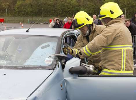 Firefighters helped free the man. Stock picture