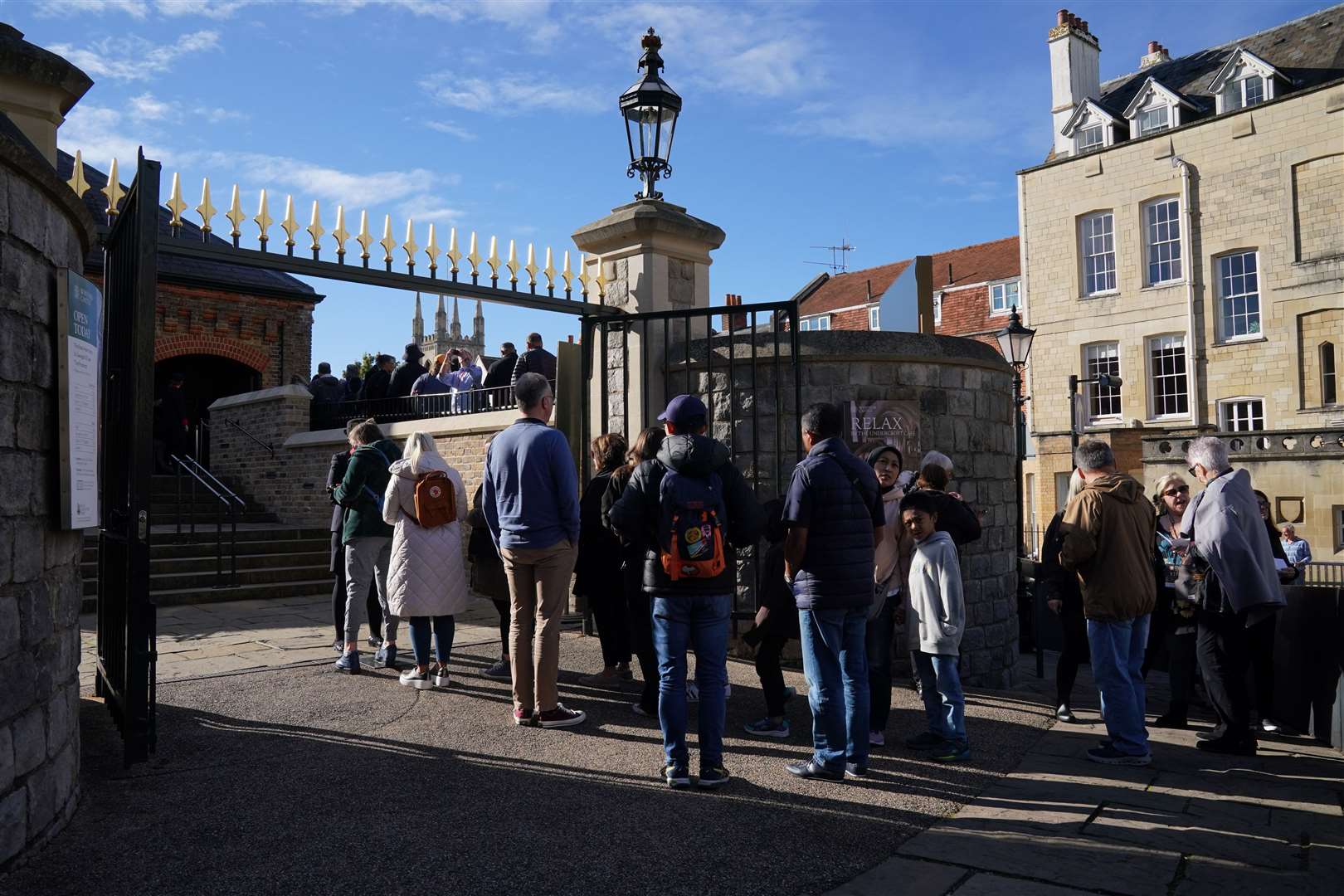 People queue outside Windsor Castle (Jonathan Brady/PA)