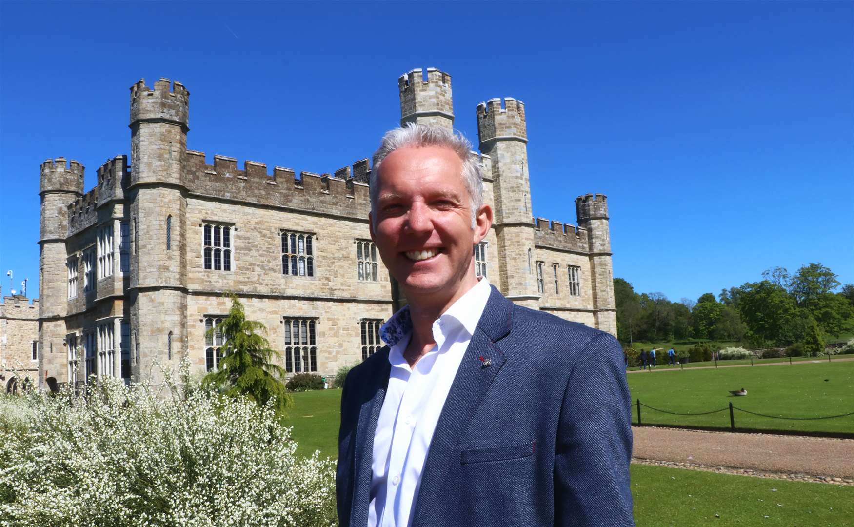 Composer Tom Hodge at Leeds Castle