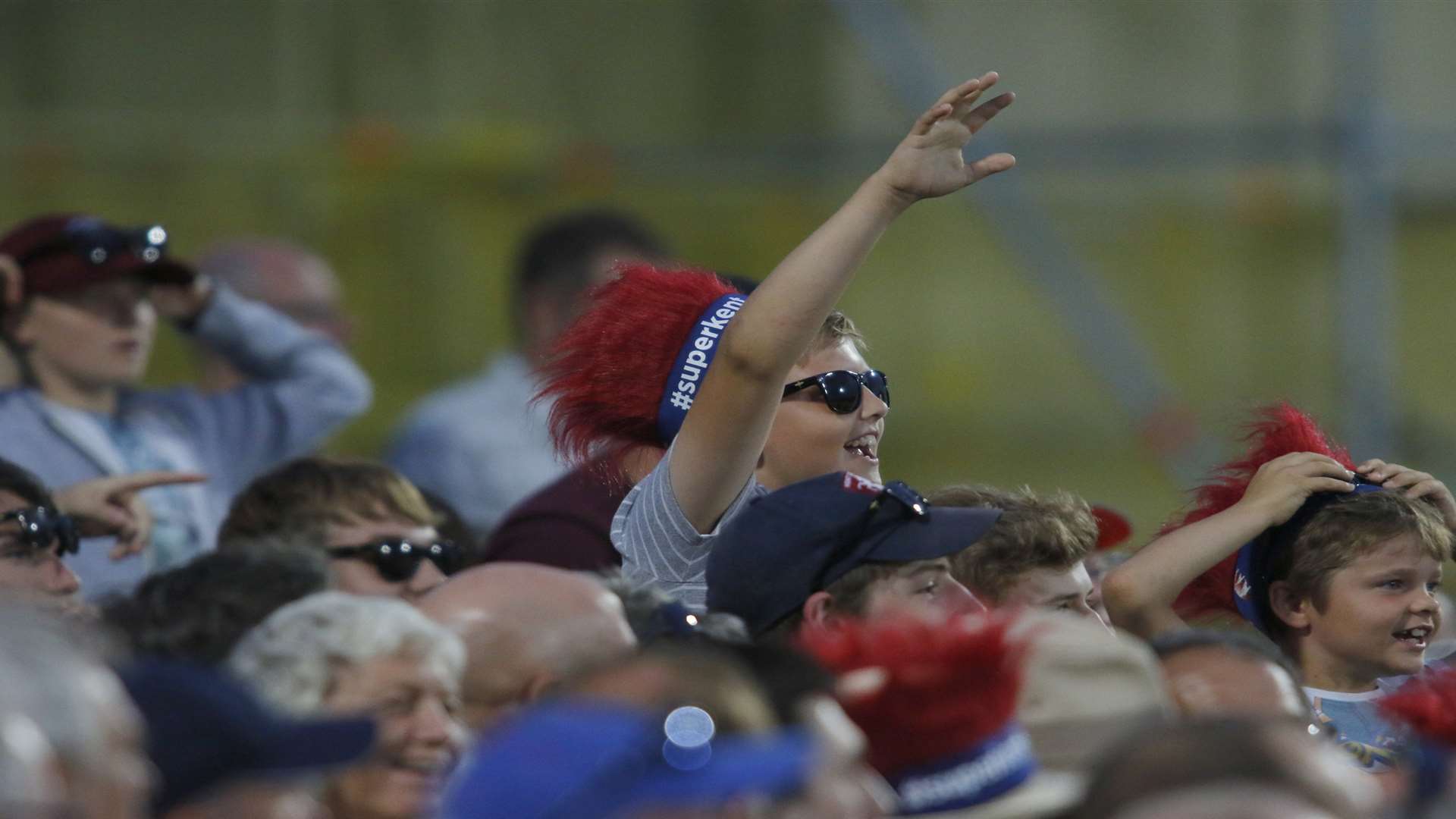 Supporters enjoy the atmosphere at The Spitfire Ground, St Lawrence Picture: Andy Jones