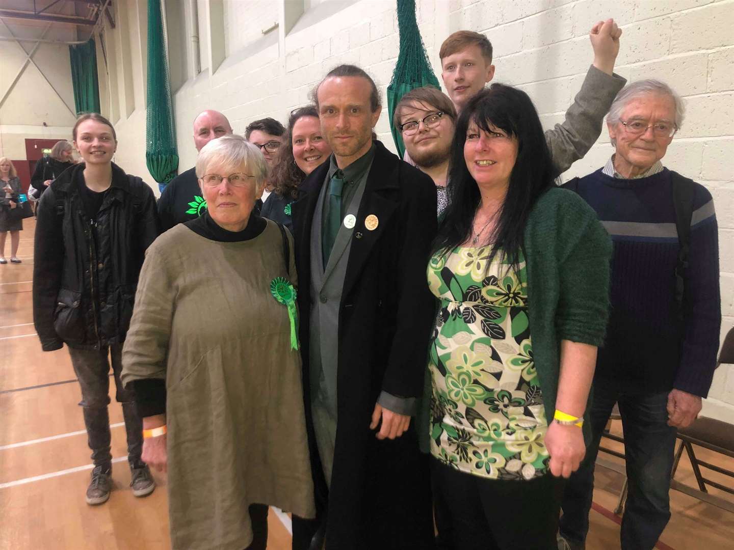 The Green Party was in celebratory mood. Picture: Georgia Woolf
