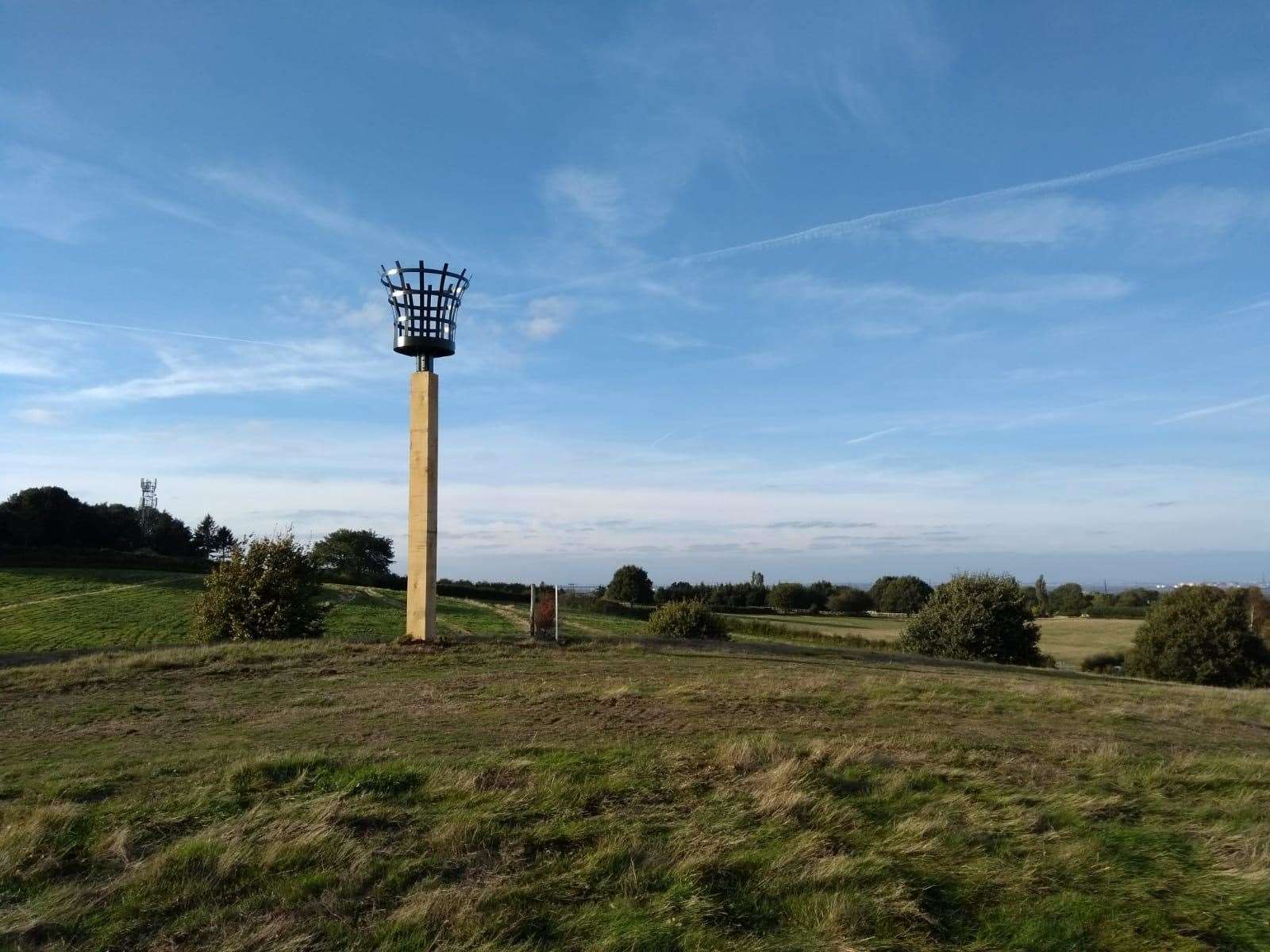 Newington History Group’s Platinum Jubilee beacon which will be lit Thursday. Picture: Richard Thompstone