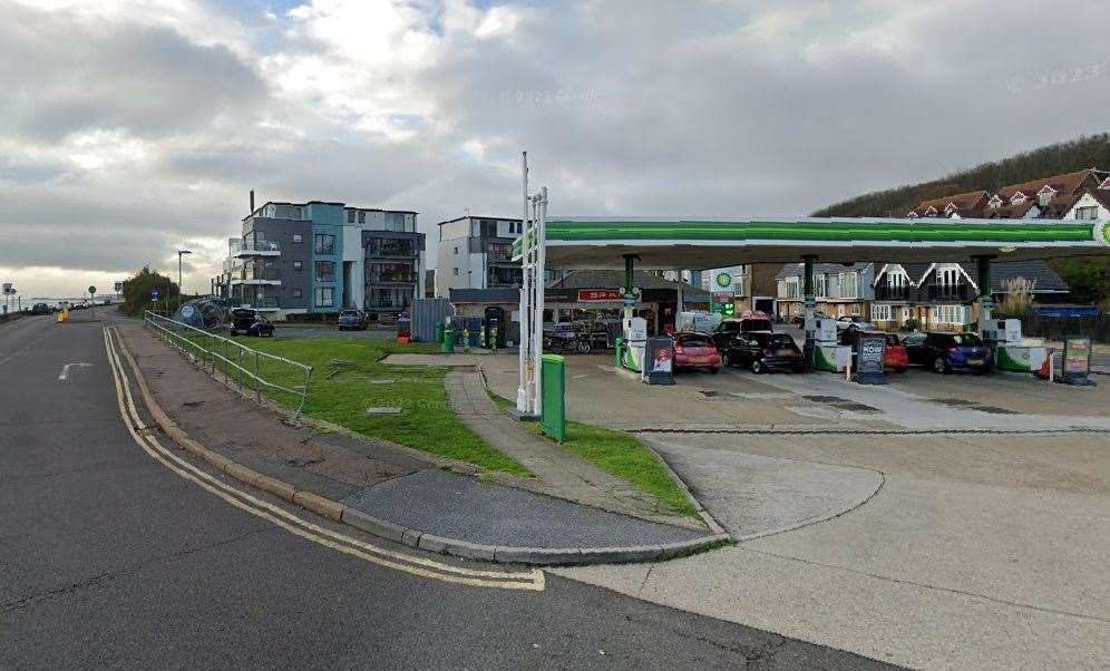 The penthouse in Court Road in Seabrook, near Hythe, overlooks the English Channel - and a BP petrol station. Picture: Google