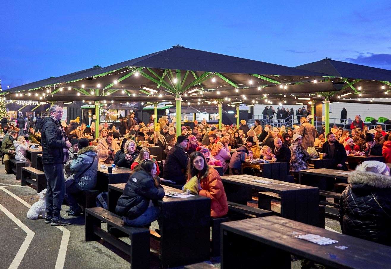 The marketplace at the Harbour Arm in Folkestone now has a standalone retail unit. Picture: Folkestone Harbour Arm