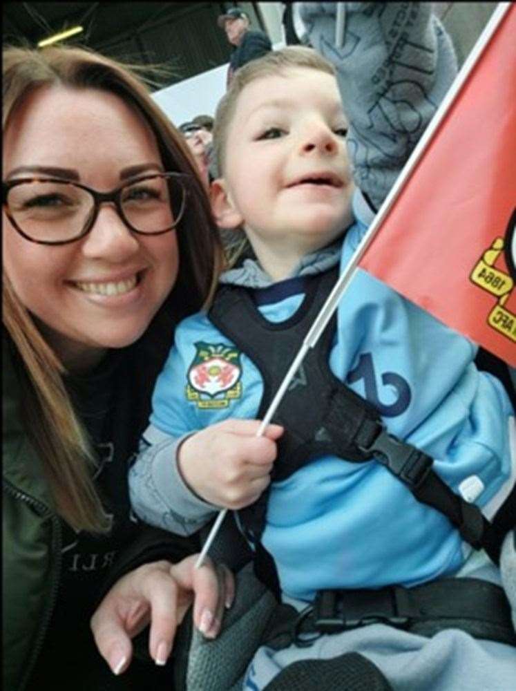 Charlotte Perrin and her four-year-old son, Louis (Charlotte Perrin/PA)