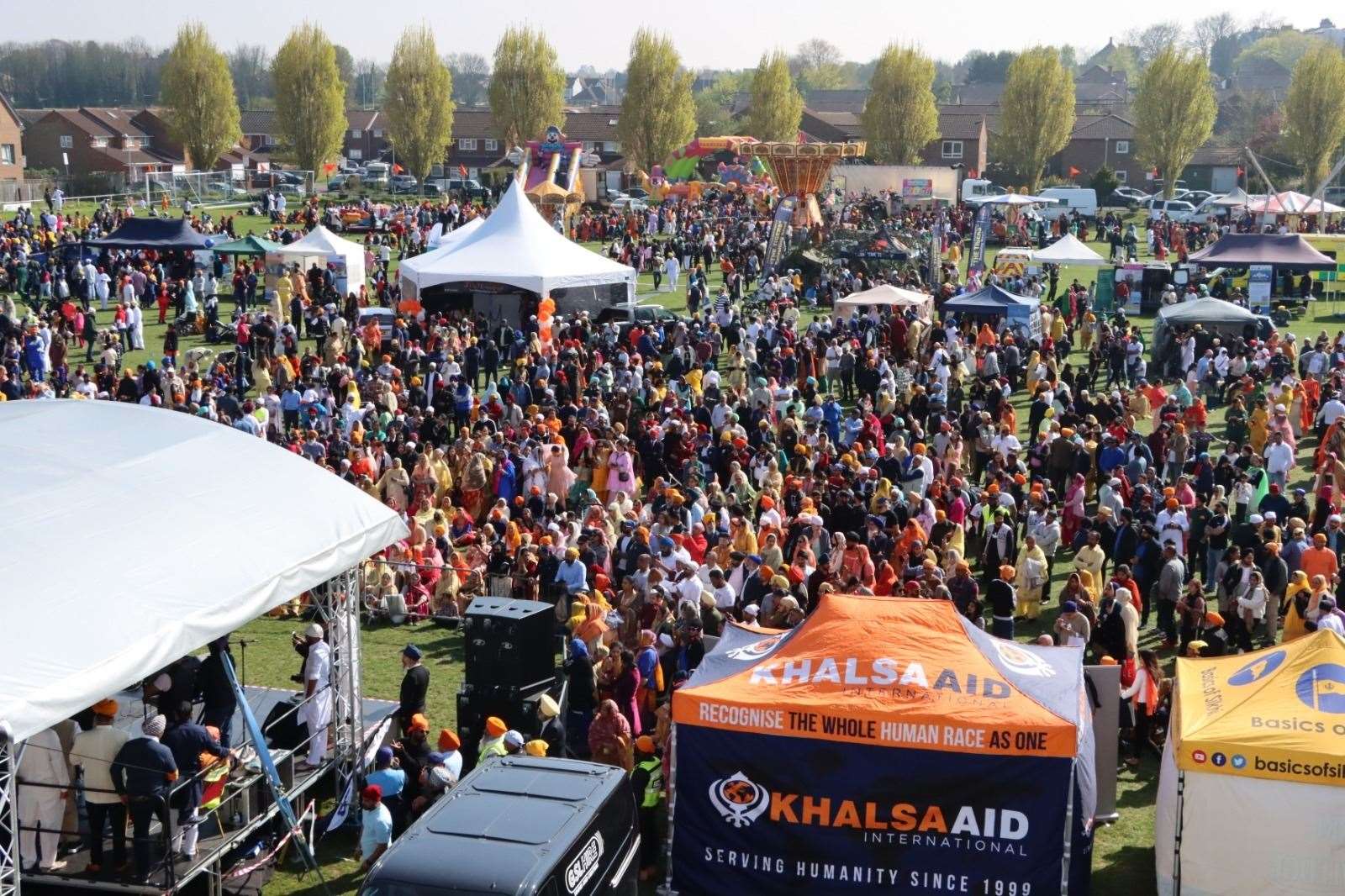 More than 10,000 people attended the Sikh festival of Vaisakhi as it returned to Gravesend after a two-year absence. Photo: Jagdev Singh Virdee