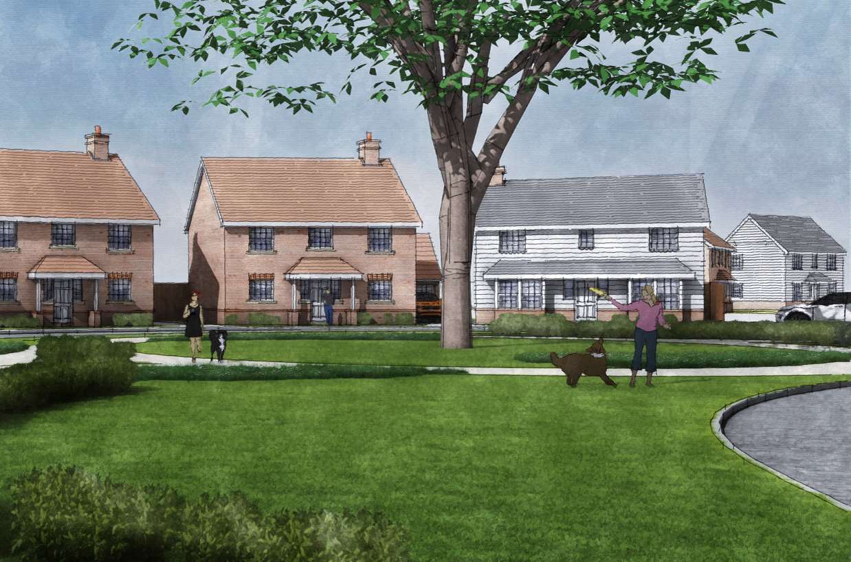 The Oakley Park development in Edenbridge is due to be built by Bellway