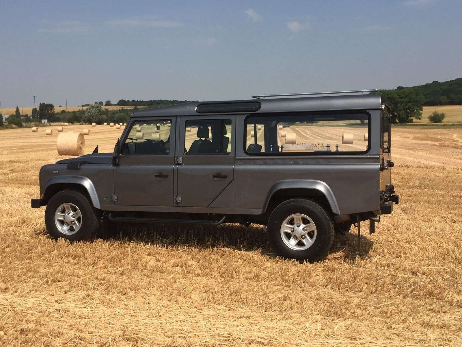 Land Rover similar to the vehicle used to carry Prince Philip's coffin