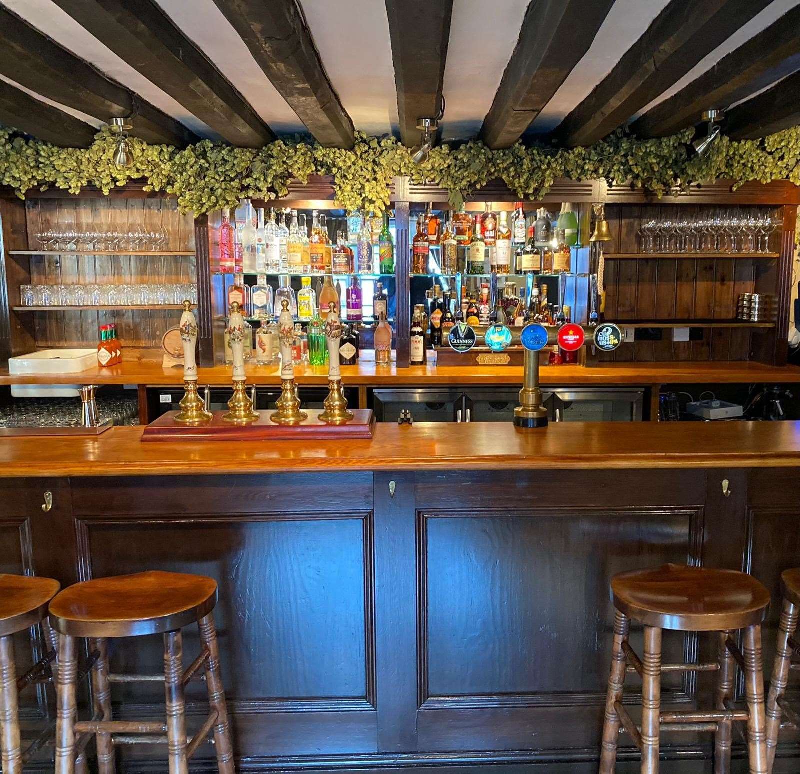 The bar area of the new-look village pub