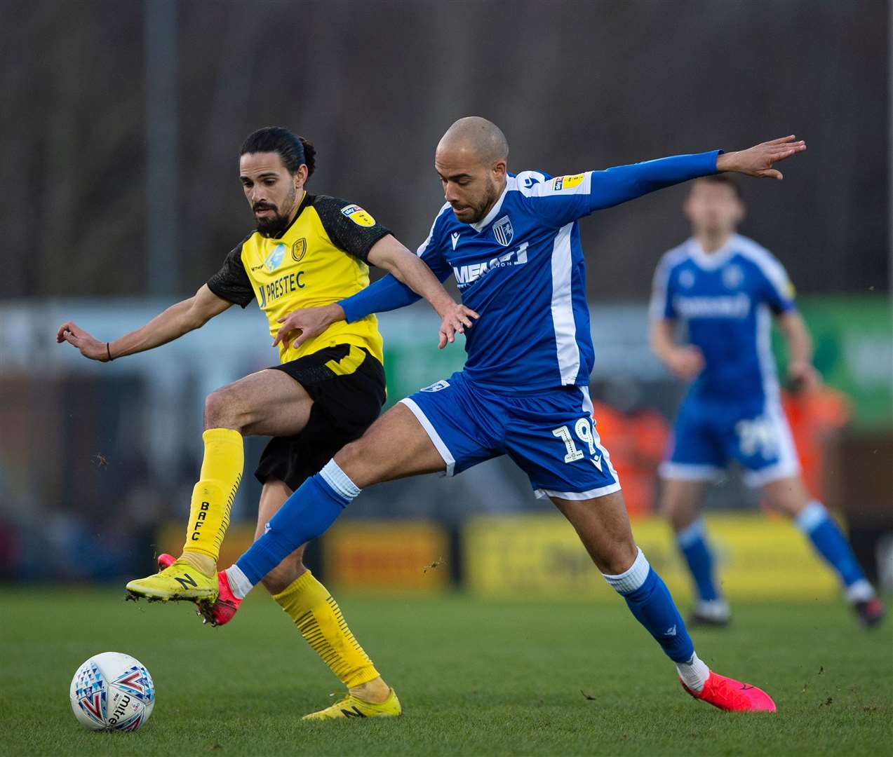 Jordan Graham in action for the Gills against Burton Albion