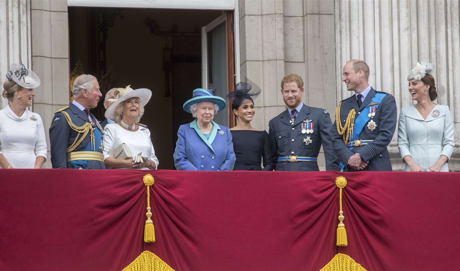 Meghan with members of the royal family on the Buckingham Palace balcony (Paul Grover/Daily Telegraph/PA)