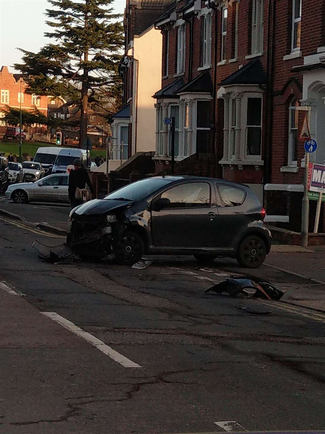 The scene in Maidstone Road, Rochester