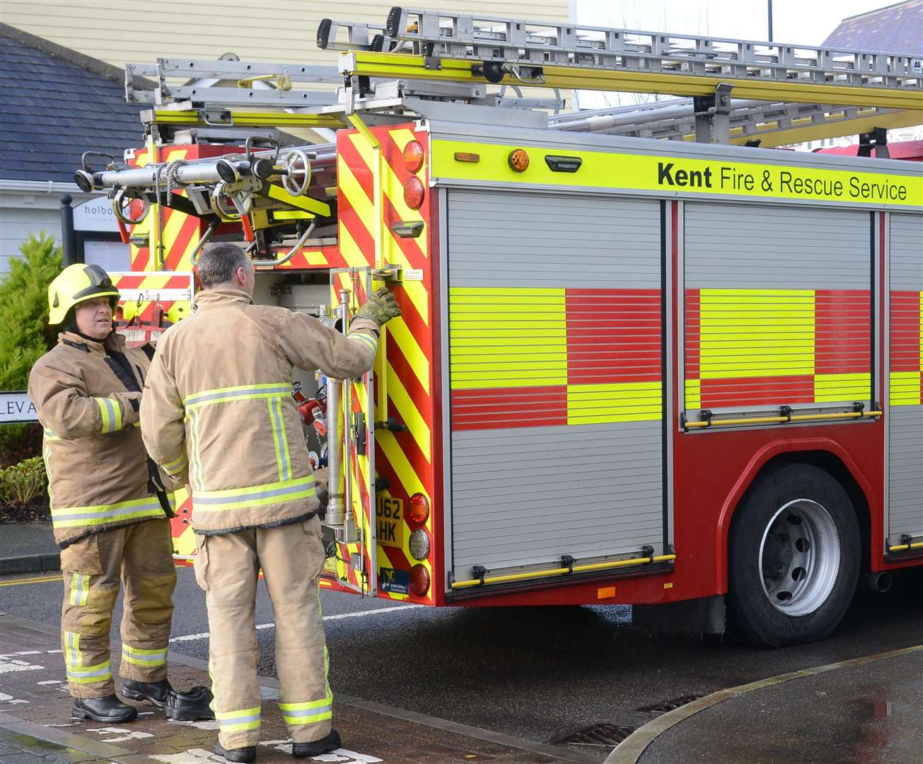 Crews were called out to rescue the trapped man. Stock image