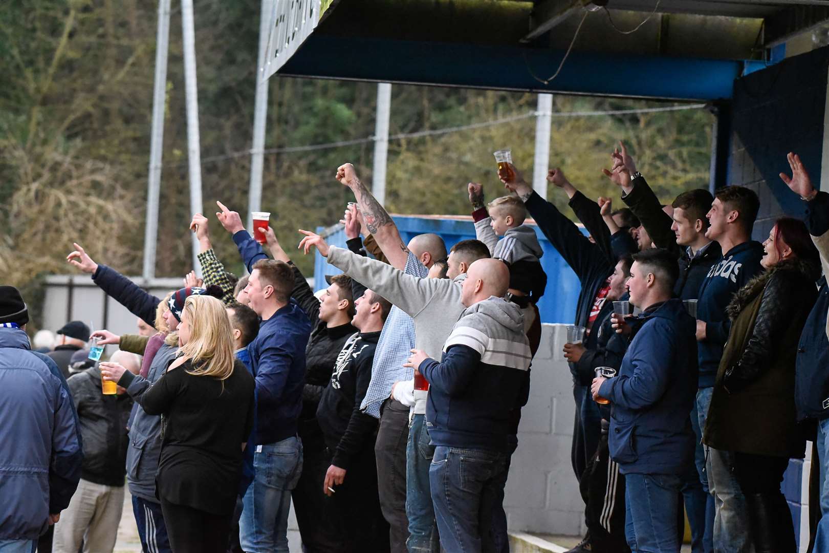 Fans watching football at Winch's Field Picture: Alan Langley