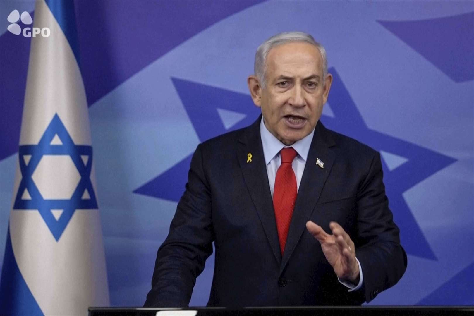 Israeli Prime Minister Benjamin Netanyahu said he was recommending his cabinet accept a ceasefire deal with Hezbollah (Israeli Government Press Office via AP)