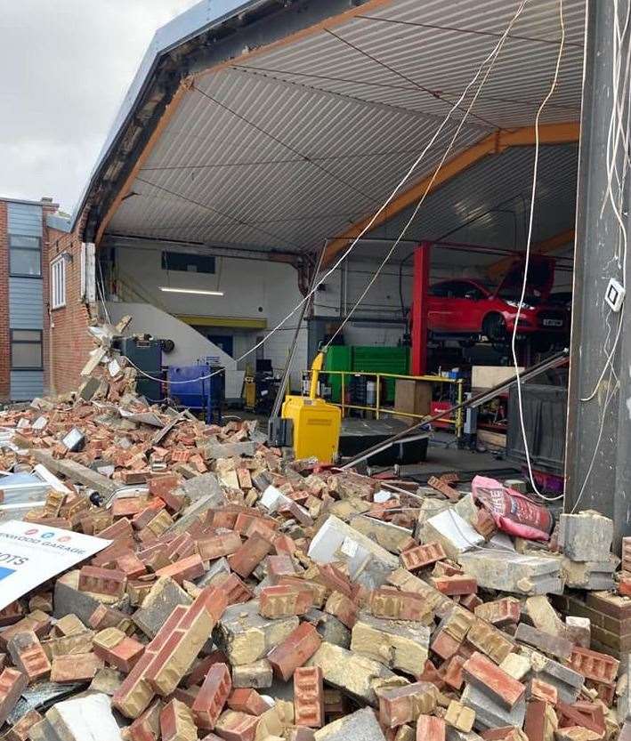 The wreckage after the storm. Picture: Carol Hayward