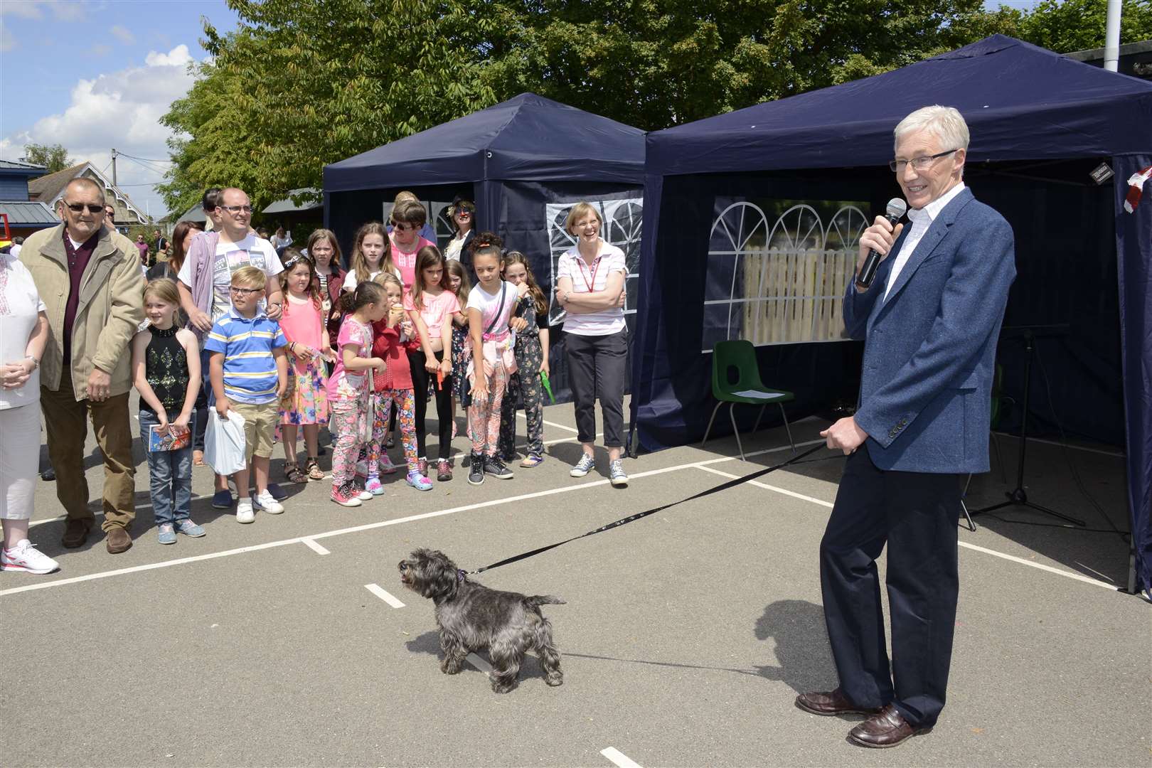 Paul O'Grady once opened a fete with dog Olga. Picture: Paul Amos
