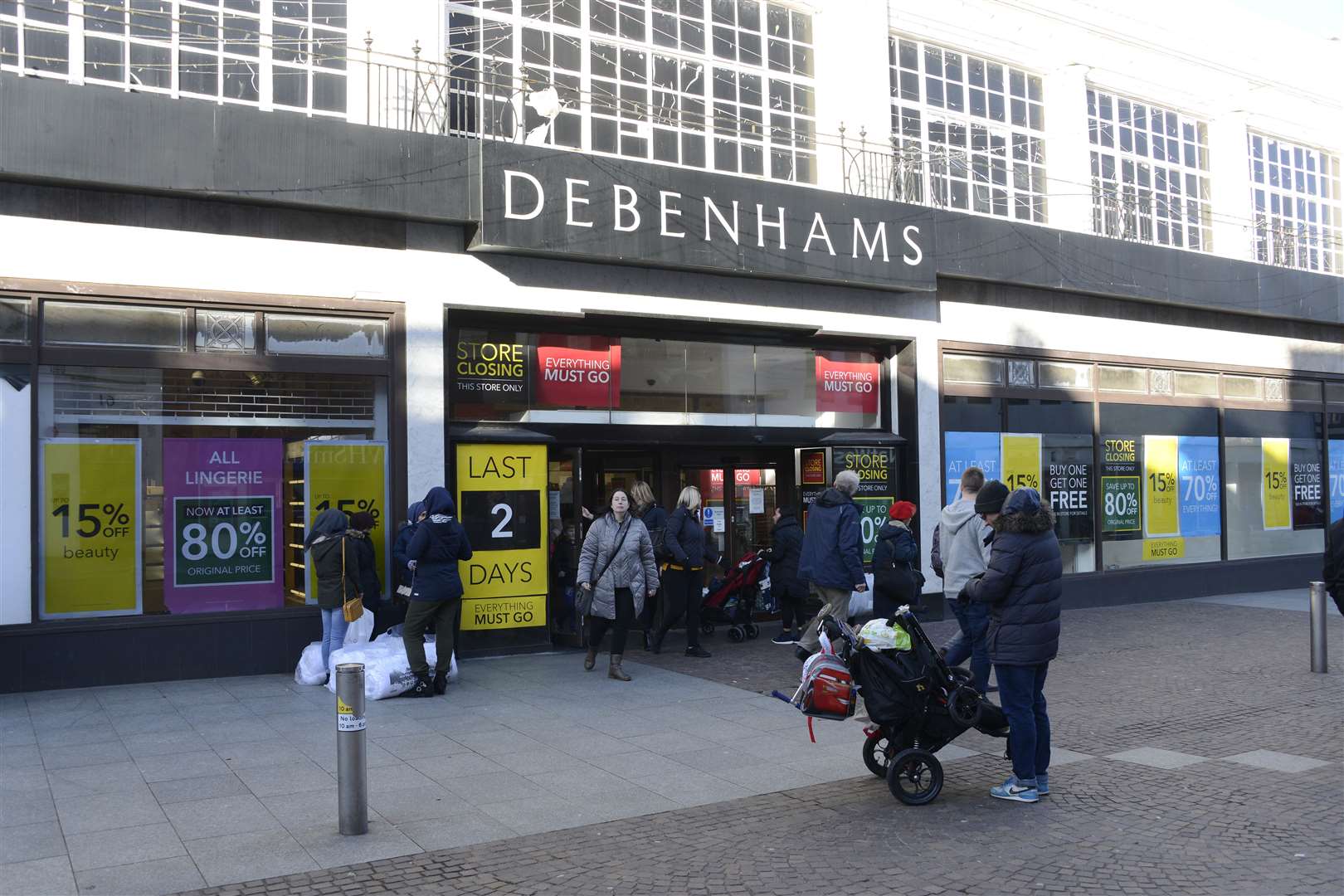 Debenhams in Folkestone before it closed