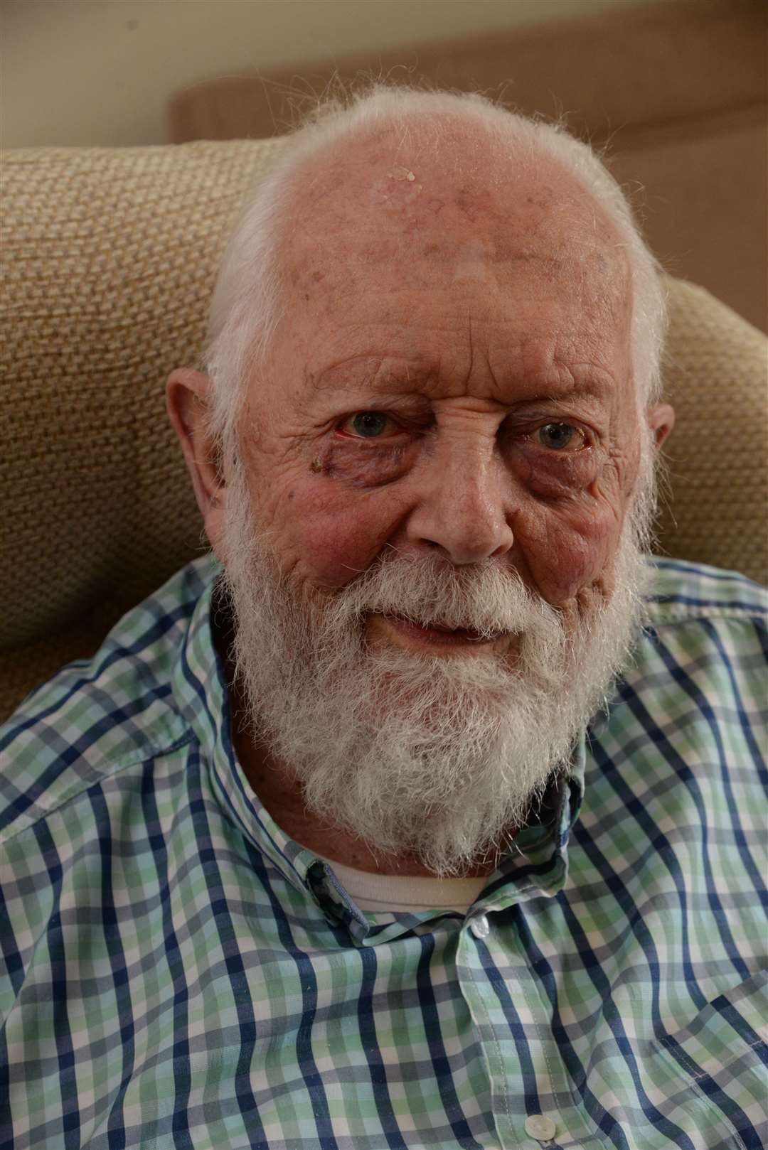 Dick Barton in his room at the Chaucer House Care Home in Canterbury. Picture: Chris Davey