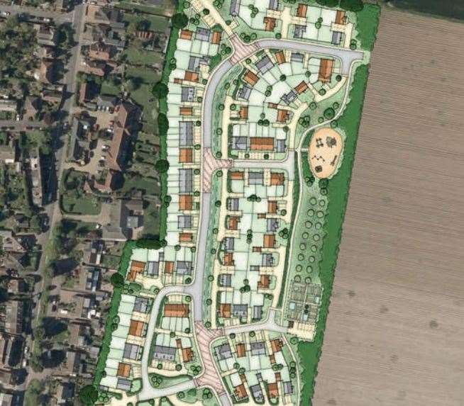 Gladman applied to build 115 homes in the village of Minster. Picture: CSA Architects