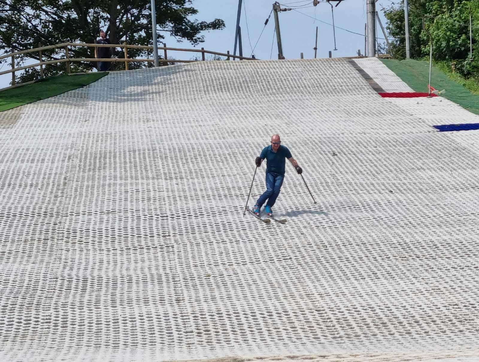 Eddie also tried the new refurbished ski slope at Folkestone Sports Centre