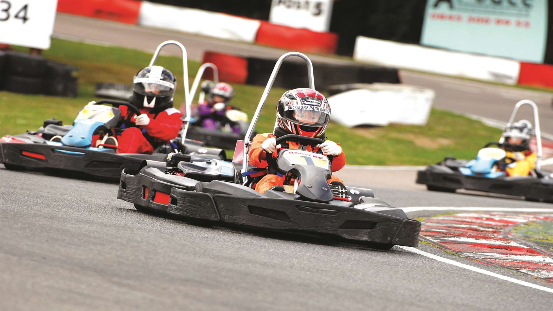 Go cart racing at Buckmore Park