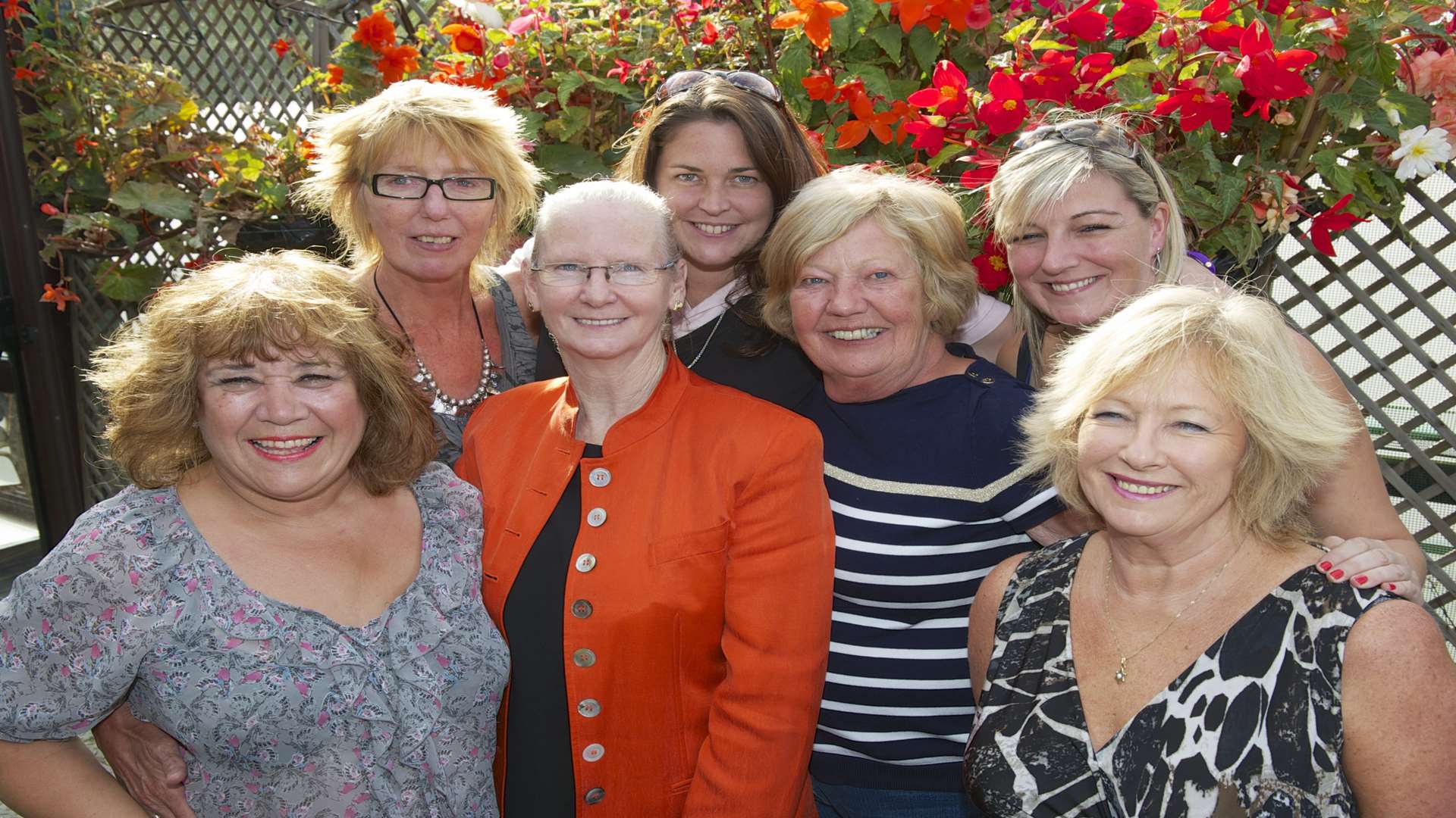 Wendy Robinson, Karen Weobley, Pauline Marriott, Liz Shiers, Annette Hamill, Felicity Kissack and Helen Dodson at a meeting of the Medway Ladies Licensed Victuallers Association in Upchurch