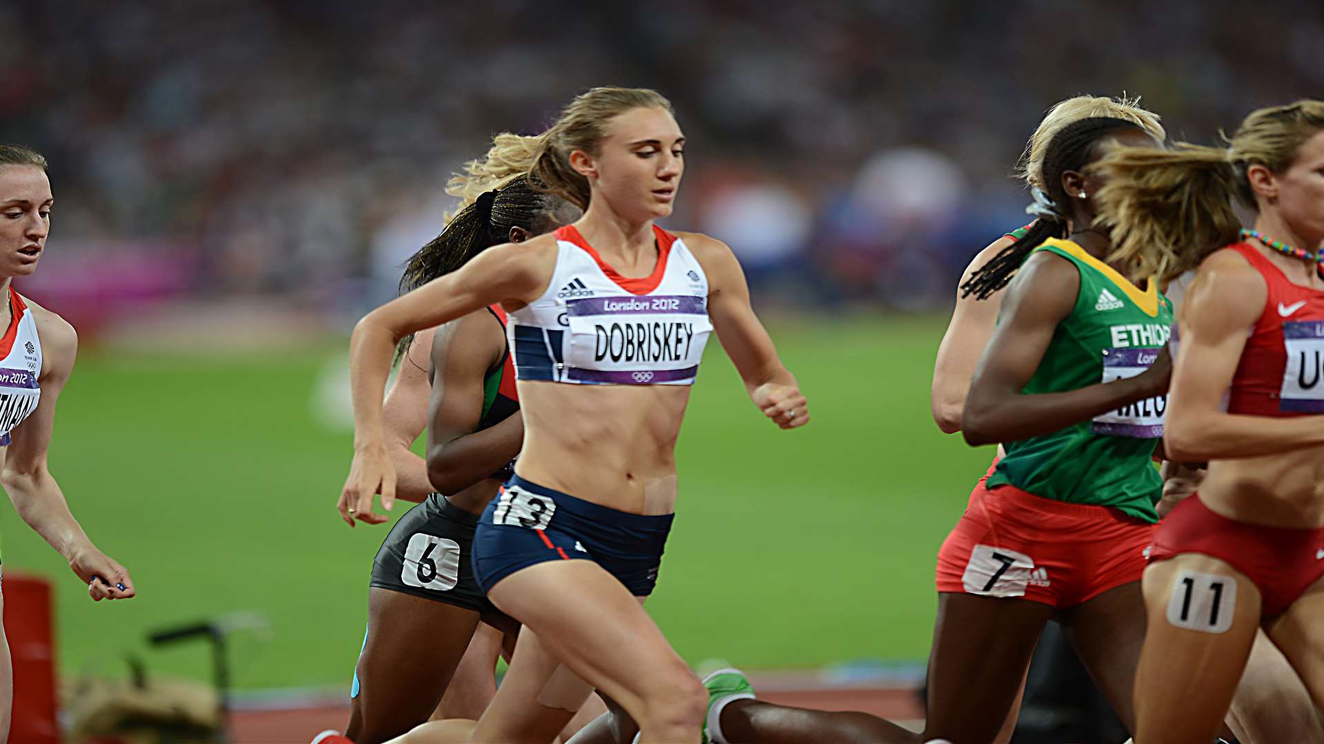 Lisa Dobriskey in London 2012 1,500m Final action. Picture: Barry Goodwin.