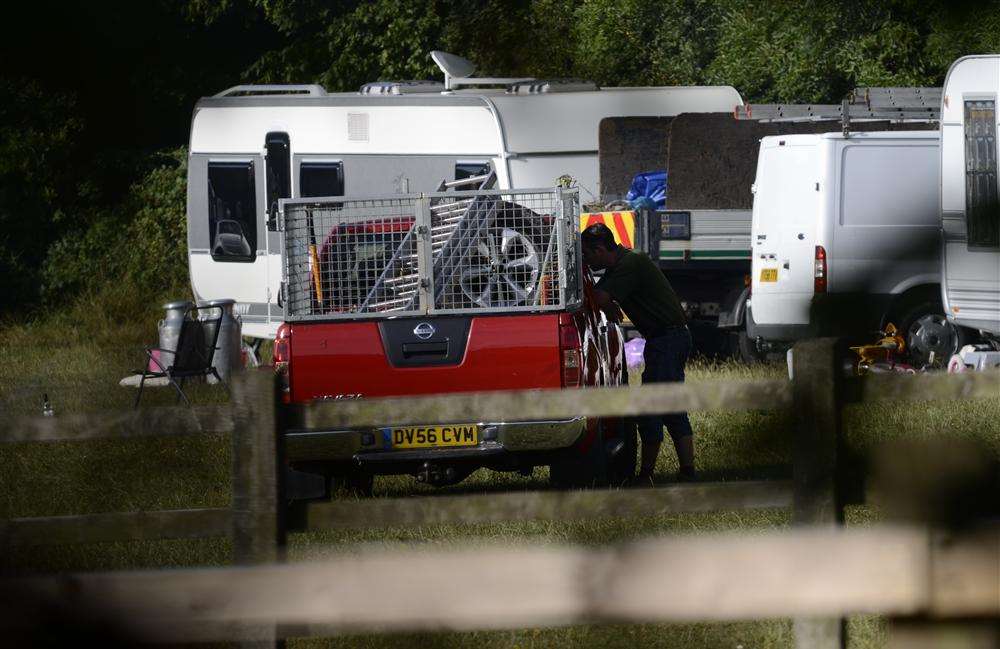 Travellers at the new site