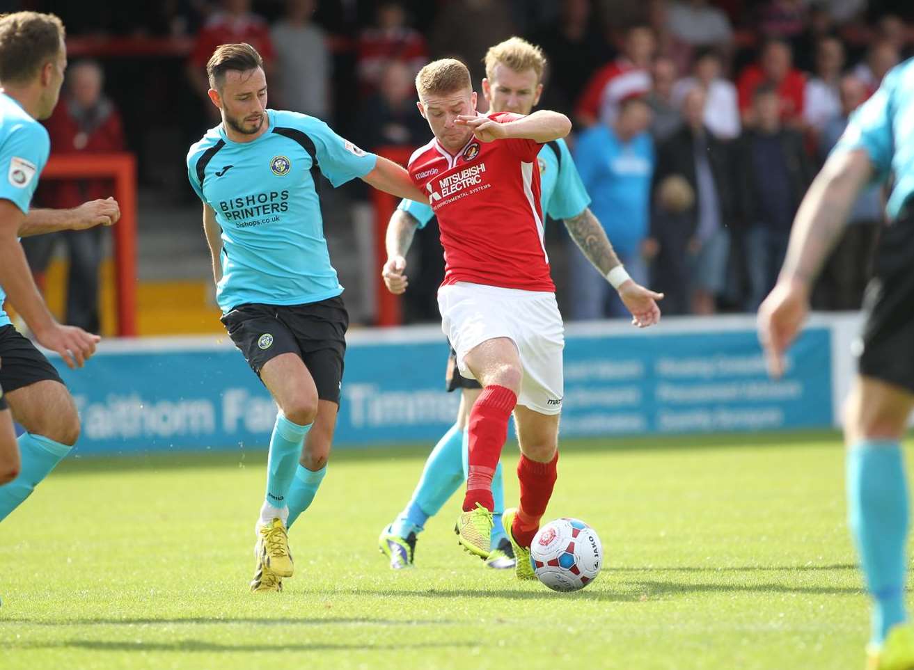 Alex Osborn in action for Ebbsfleet last season Picture: John Westhrop