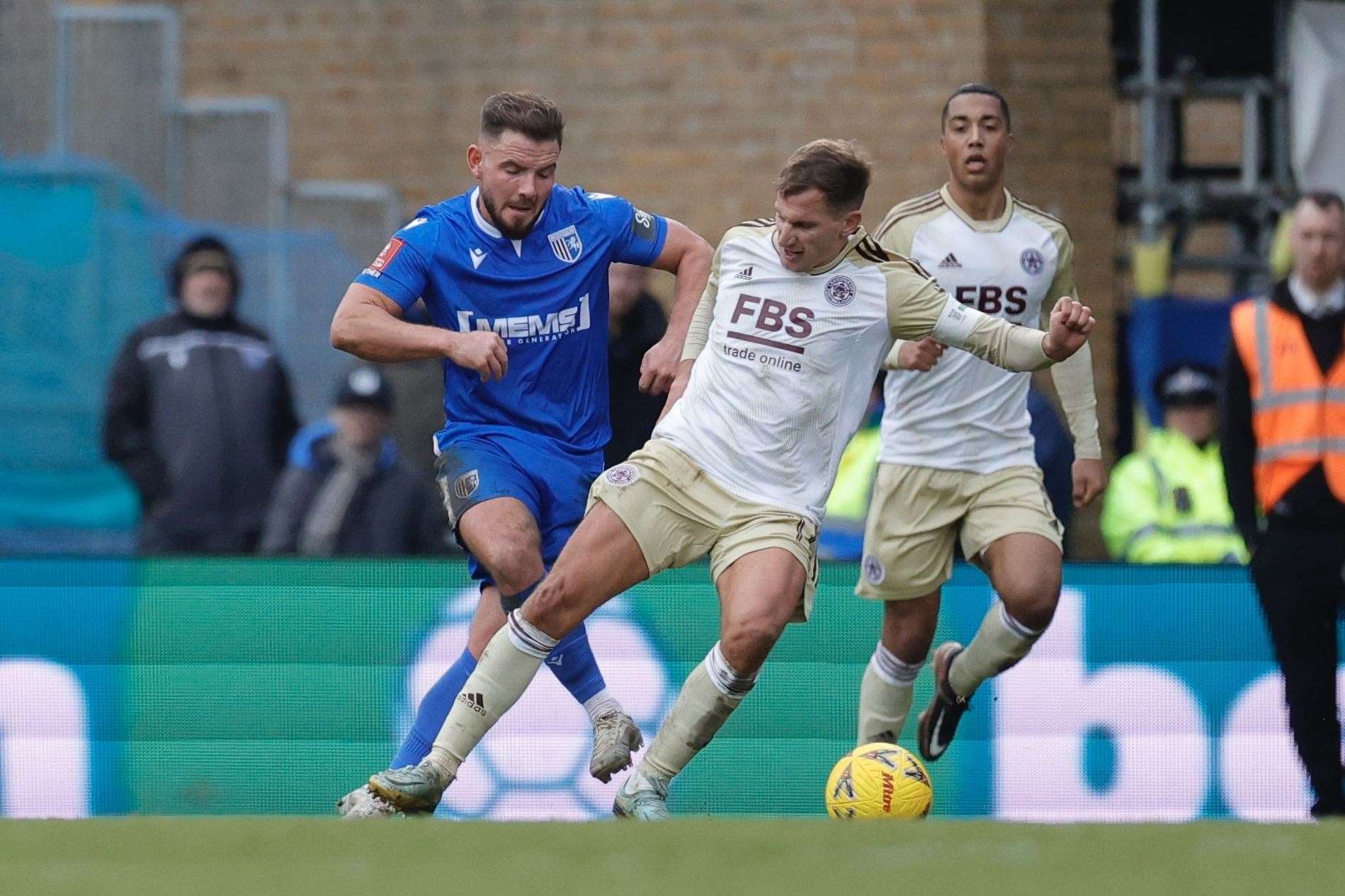 Alex MacDonald in FA Cup action against Leicester City at Priestfield