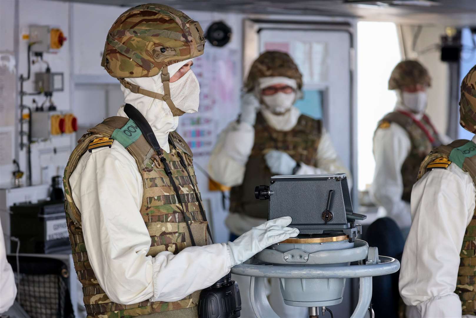 The Officer of the Watch on the bridge of HMS Diamond in the Red Sea (LPhot Chris Sellars/MoD/Crown Copyright/PA)