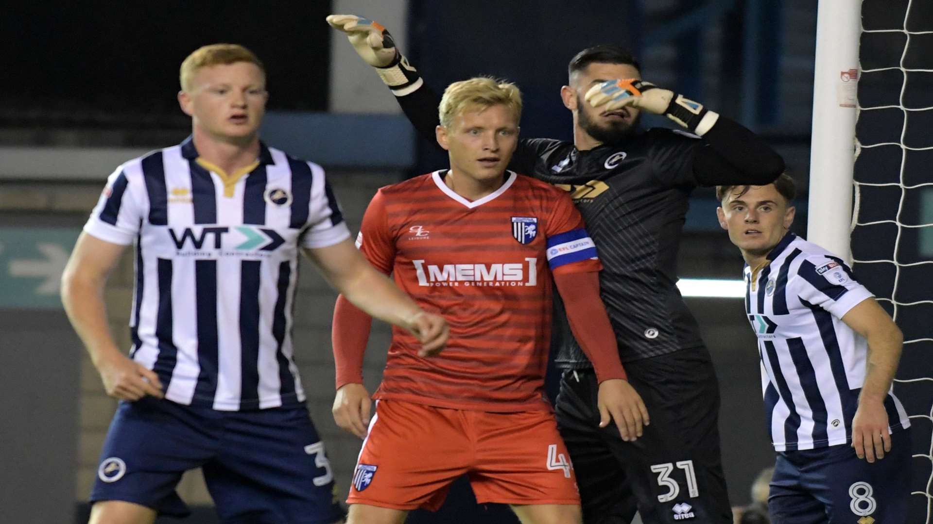 Gillingham's last visit to Millwall was in the EFL Trophy earlier this month. They return to south London for the League 1 clash a day earlier than scheduled Picture: Barry Goodwin