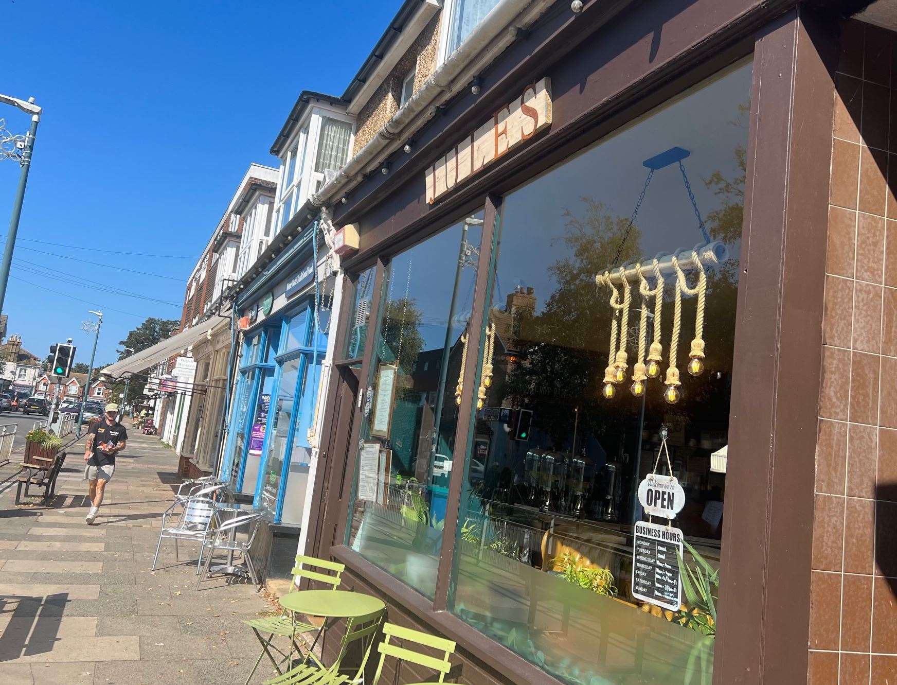 Jules opened in March on Birchington's main high street (Station Road to the locals)