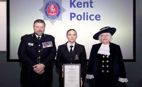 PC Honey Hall performed CPR on an unconscious man while managing the onlookers in Whitstable. Picture: Kent Police