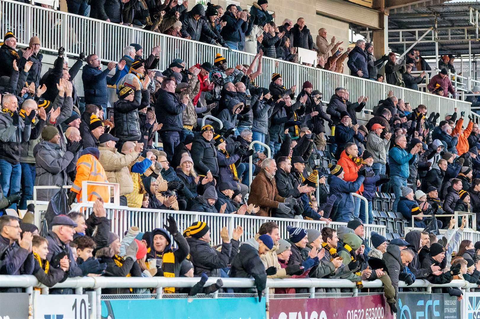 Maidstone United's fans are in buoyant mood after last weekend’s 1-0 home National League South win against Torquay. Picture: Helen Cooper