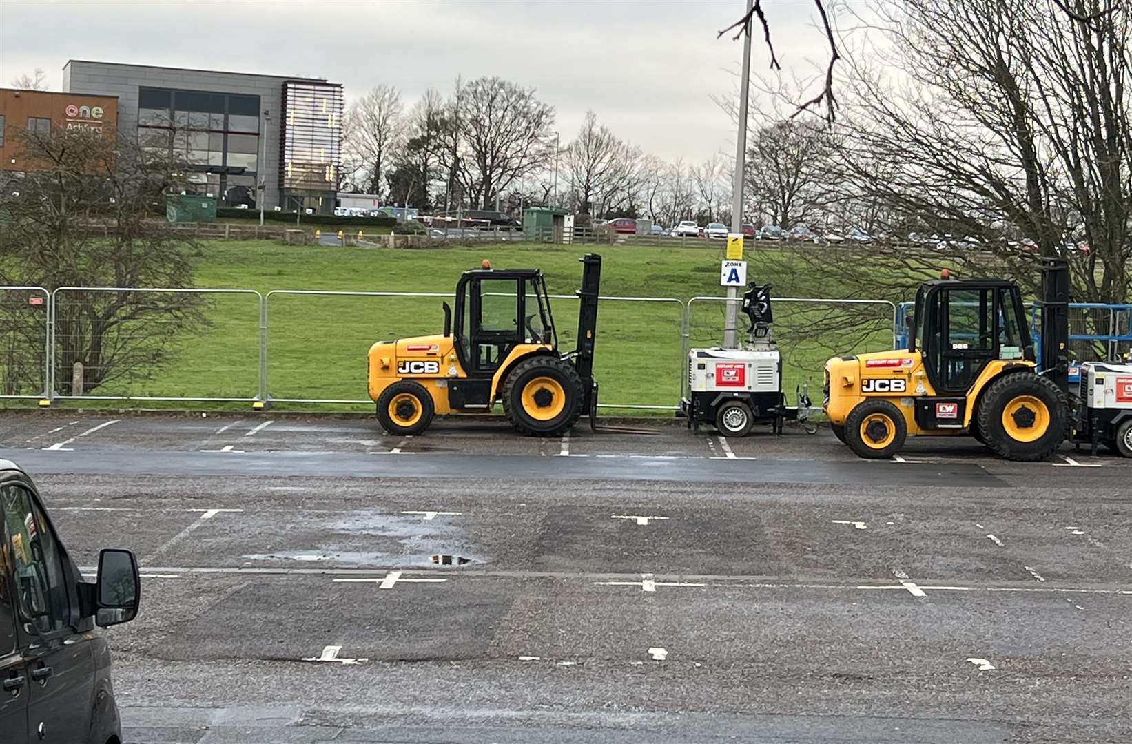 Equipment on site at the William Harvey