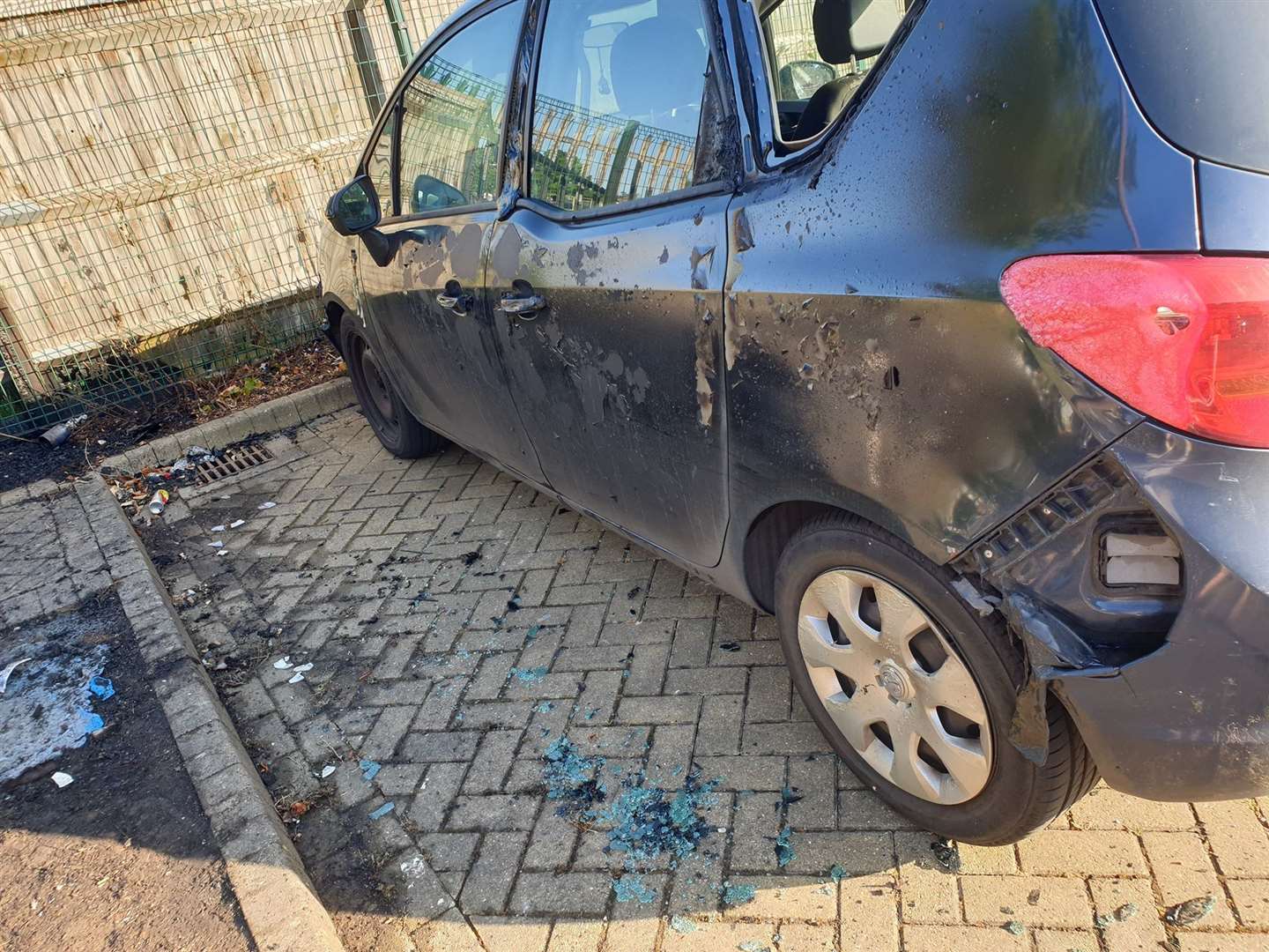 Sally's car was destroyed in the first blaze in Sycamore Drive, Swanley, last week