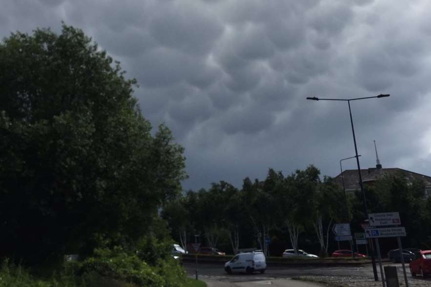 The distinctive clouds, over Maidstone. Picture: Shaun Hills