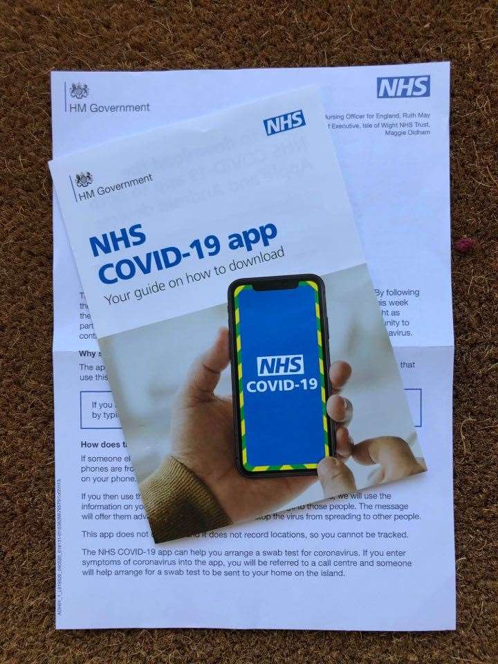 A picture of the leaflet and information pack explaining the Government’s new NHS Covid-19 contact tracing app (Andrew Nordbruch/PA).