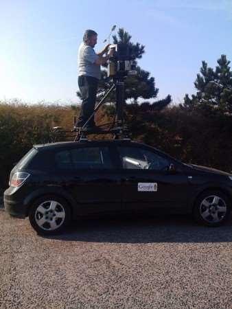 The Google car parked on the Thanet Way