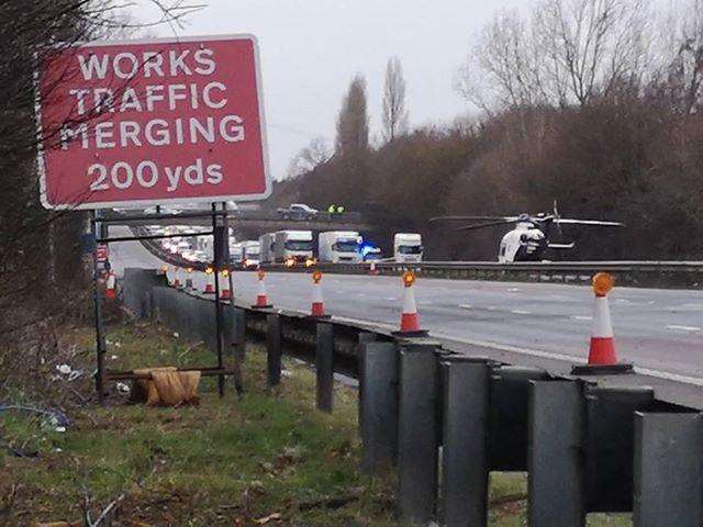 The air ambulance at the scene. Picture: Paul at P. A Valeting (6715816)