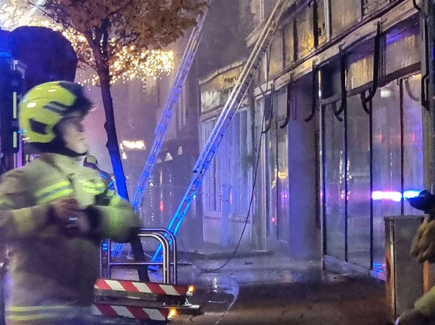 Fire crews outside the former Debenhams in Canterbury High Street. Picture: Lukas Järvinen