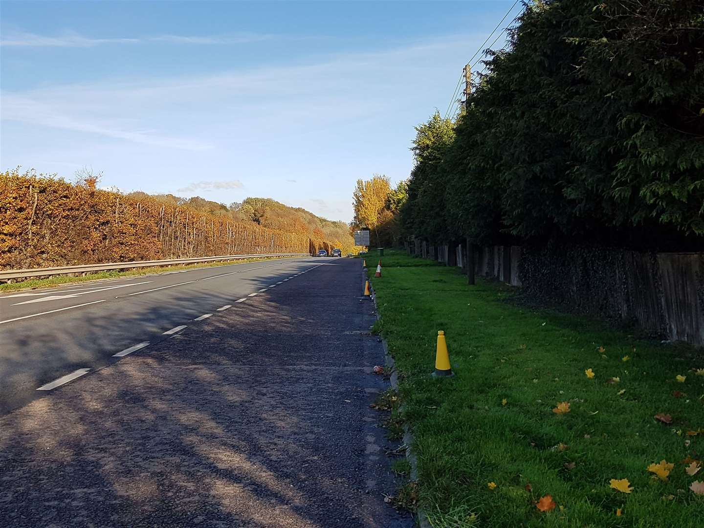 Lorry drivers have left bags of poo and bottles or urine by the roadside in Detling